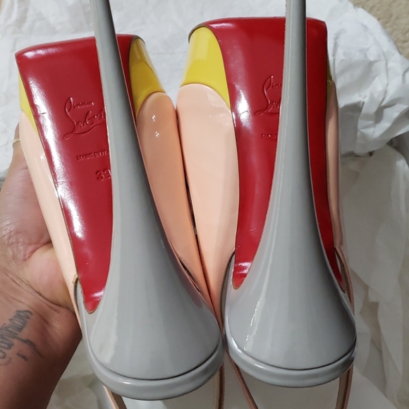 Christian Louboutin Tri~Color Sling~Backs - Picture 7 of 7
